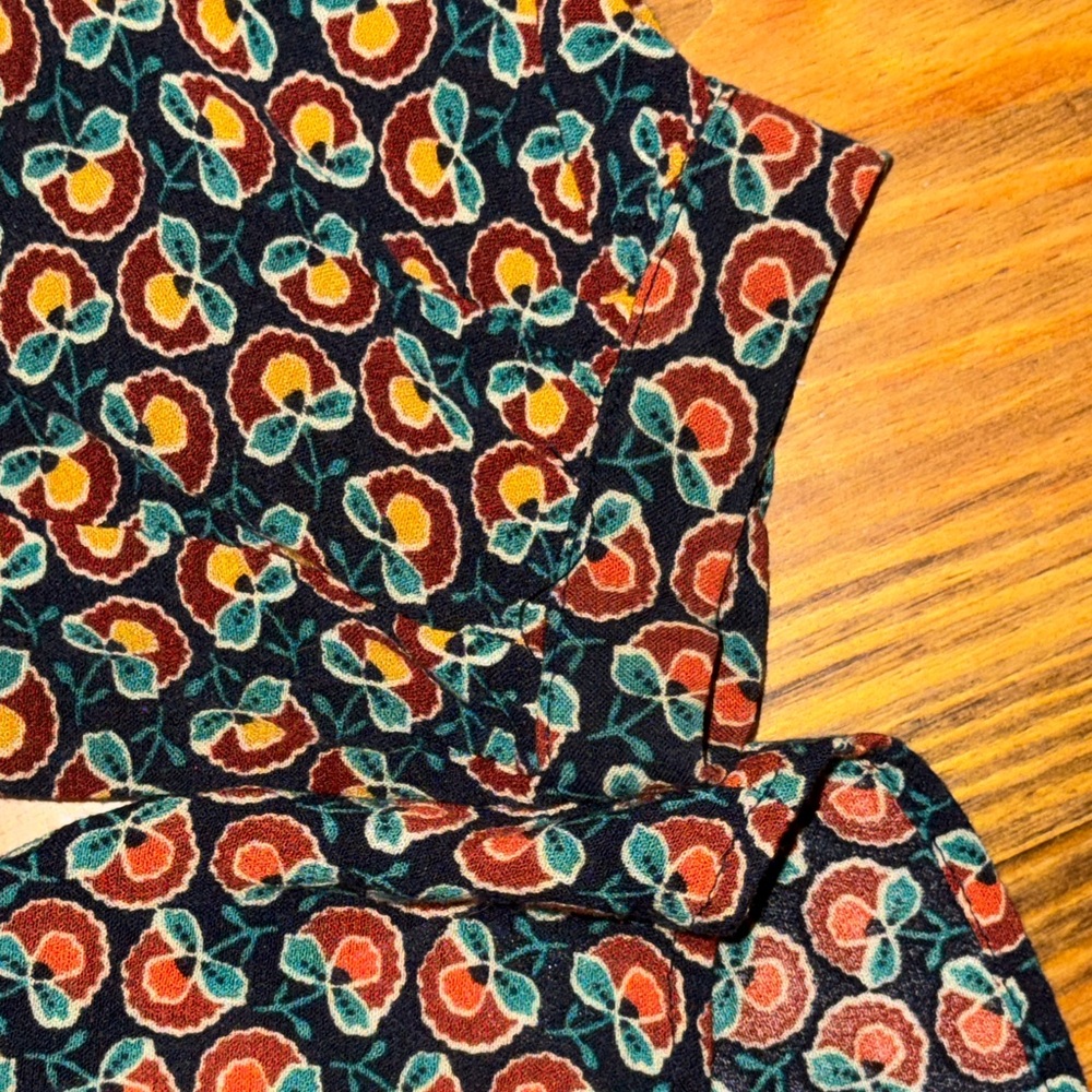Maeve by Anthropologie Multicolor Paisley Button-Down Peasant Top - Picture 5 of 8